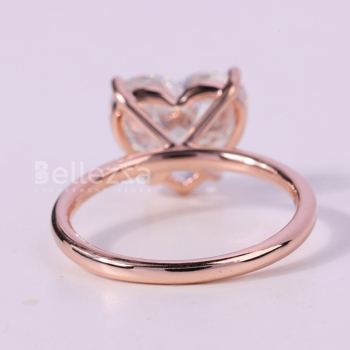 1.50CT Heart Cut Solitaire Moissanite Engagement Ring