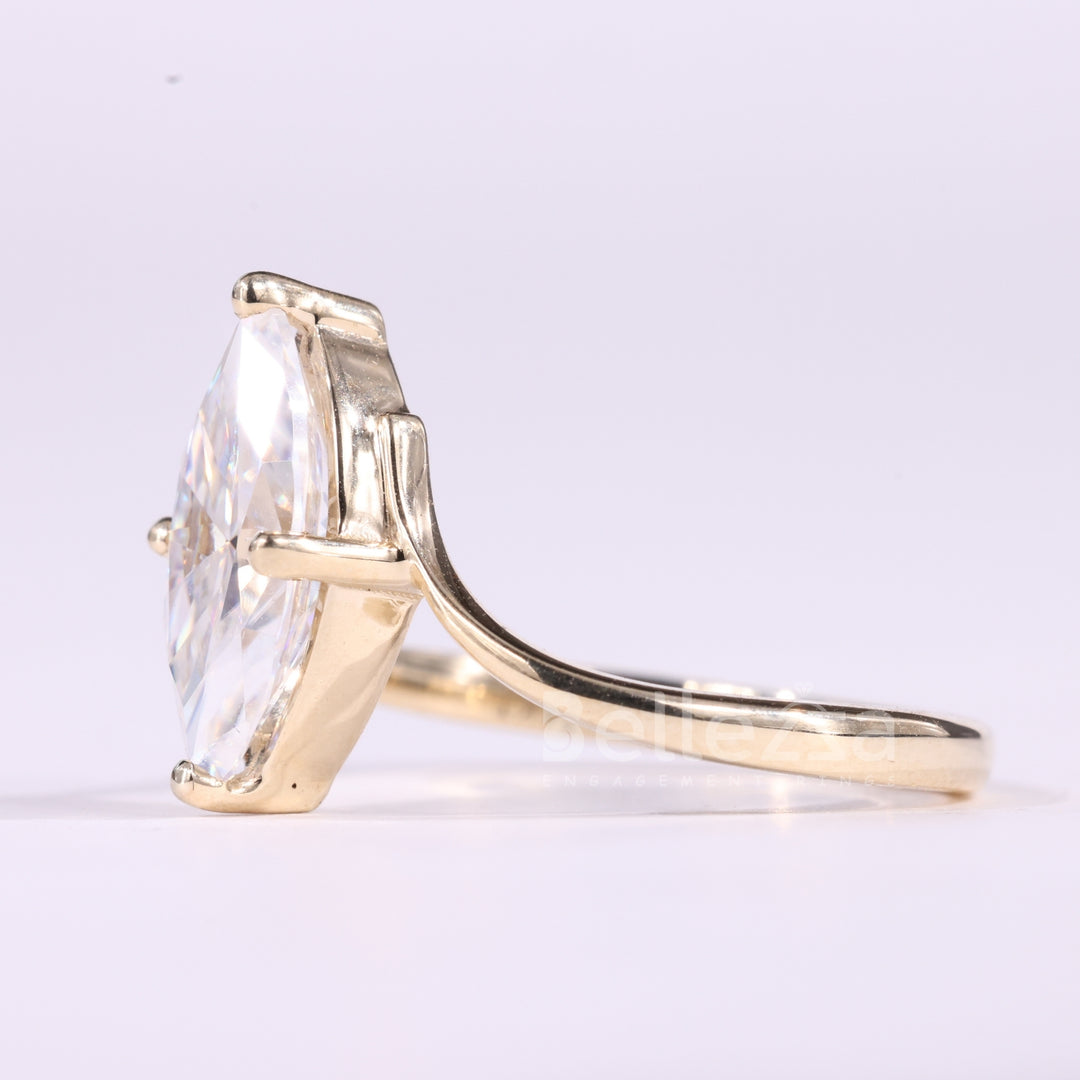 2.0CT Marquise Cut Unique Solitaire Engagement Ring For Her