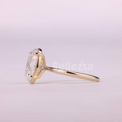 2.0CT Oval Cut Solitaire Moissanite Engagement Ring