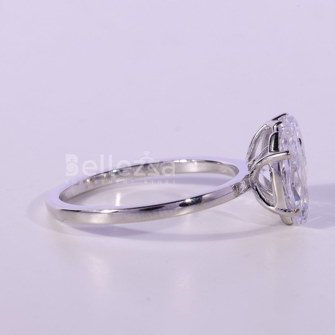 2.0CTW Pear & Marquise Cut Diamond Moissanite Toi Et Moi Engagement Ring