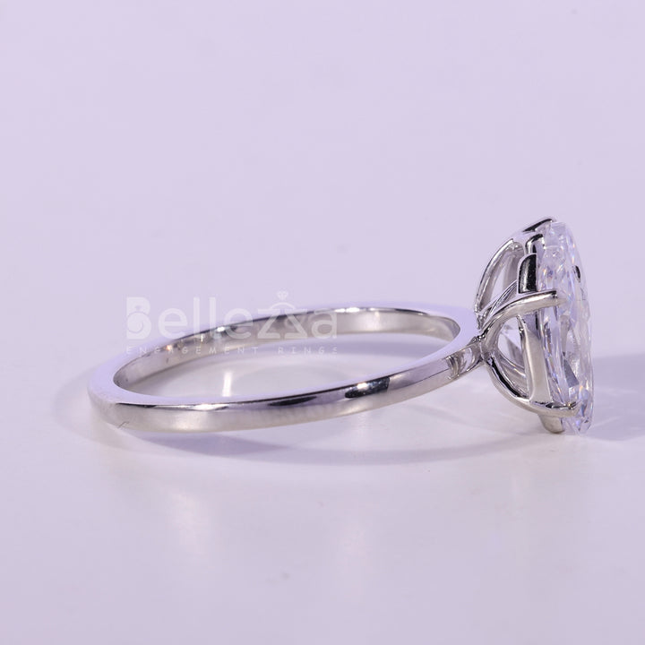 2.0CTW Pear & Marquise Cut Diamond Moissanite Toi Et Moi Engagement Ring