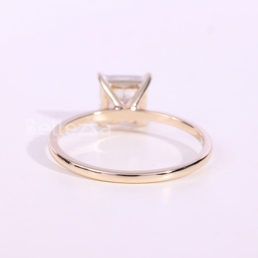 1.0CT Princess Cut Diamond Solitaire Engagement Ring