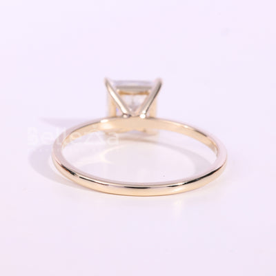 1.0CT Princess Cut Diamond Solitaire Engagement Ring