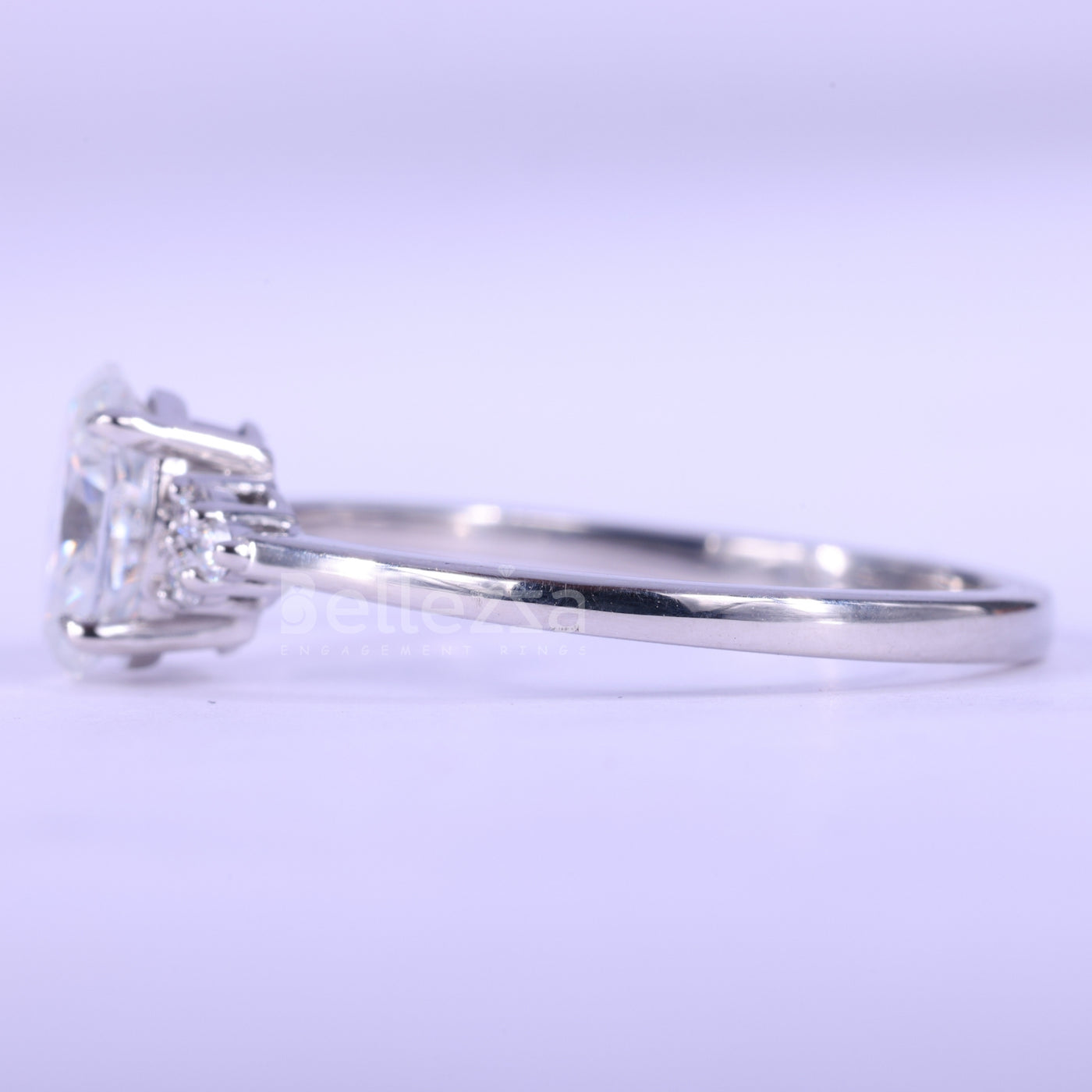 1.50CT Oval Cut Cluster Diamond Moissanite Engagement Ring