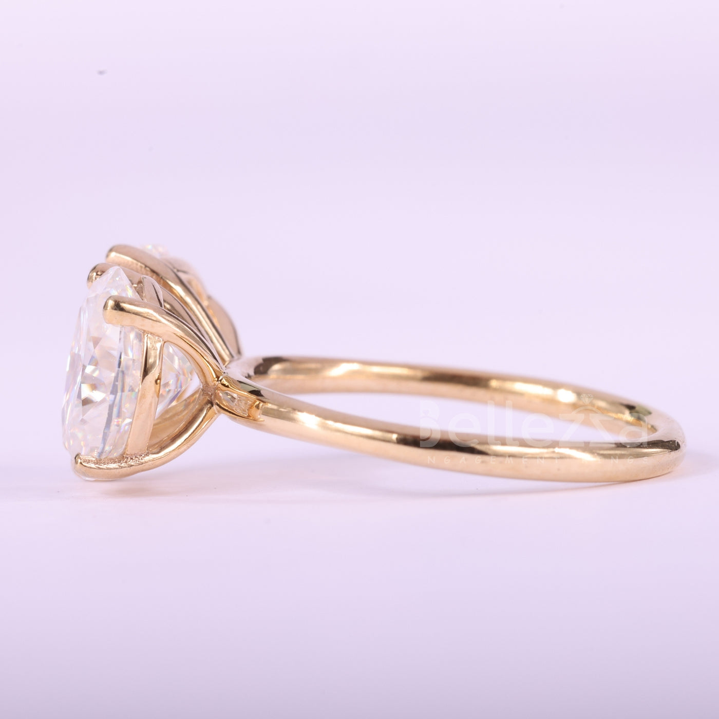 2.0CTW Oval & Pear Cut Toi Et Moi Moissanite Engagement Ring