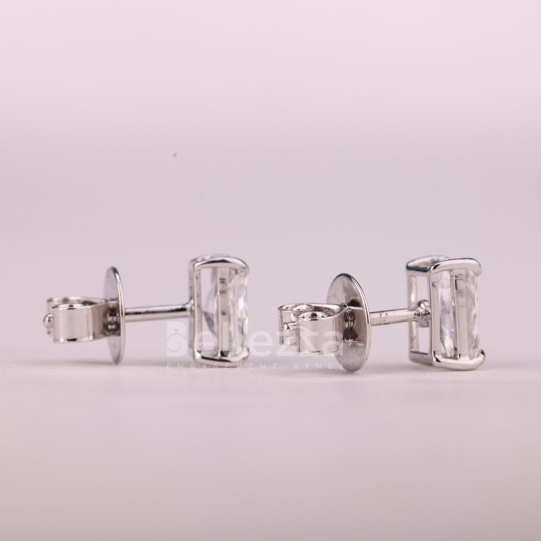 1.50CTW Radiant Cut Solitaire Moissanite Stud Earrings For Her