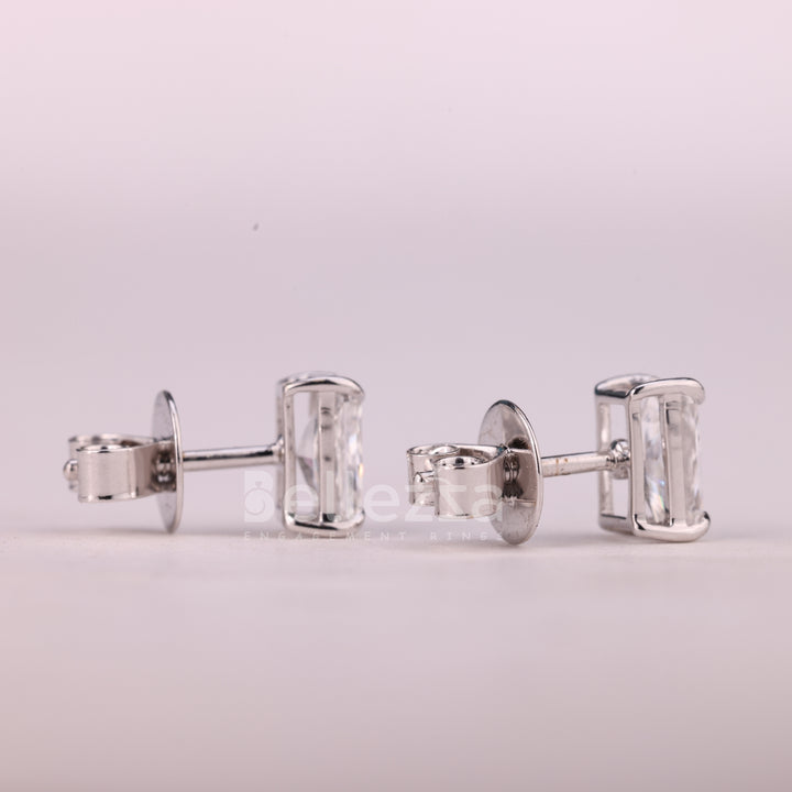 1.50CTW Radiant Cut Solitaire Moissanite Stud Earrings For Her