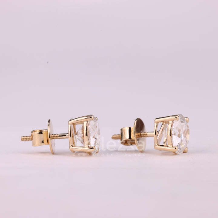 1.0CTW Round Cut Solitaire Stud Moissanite Earrings For Her
