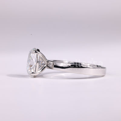 1.50CT Oval Cut Diamond Wide Solitaire Moissanite Engagement Ring