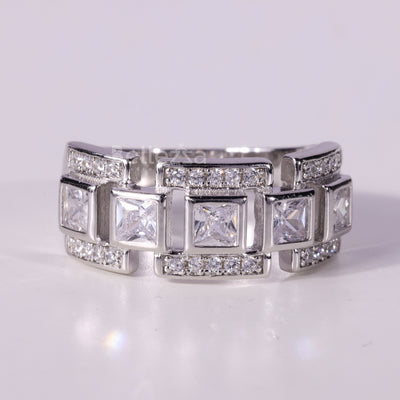 Princess Cut Diamond Unique Wedding Ring For Her