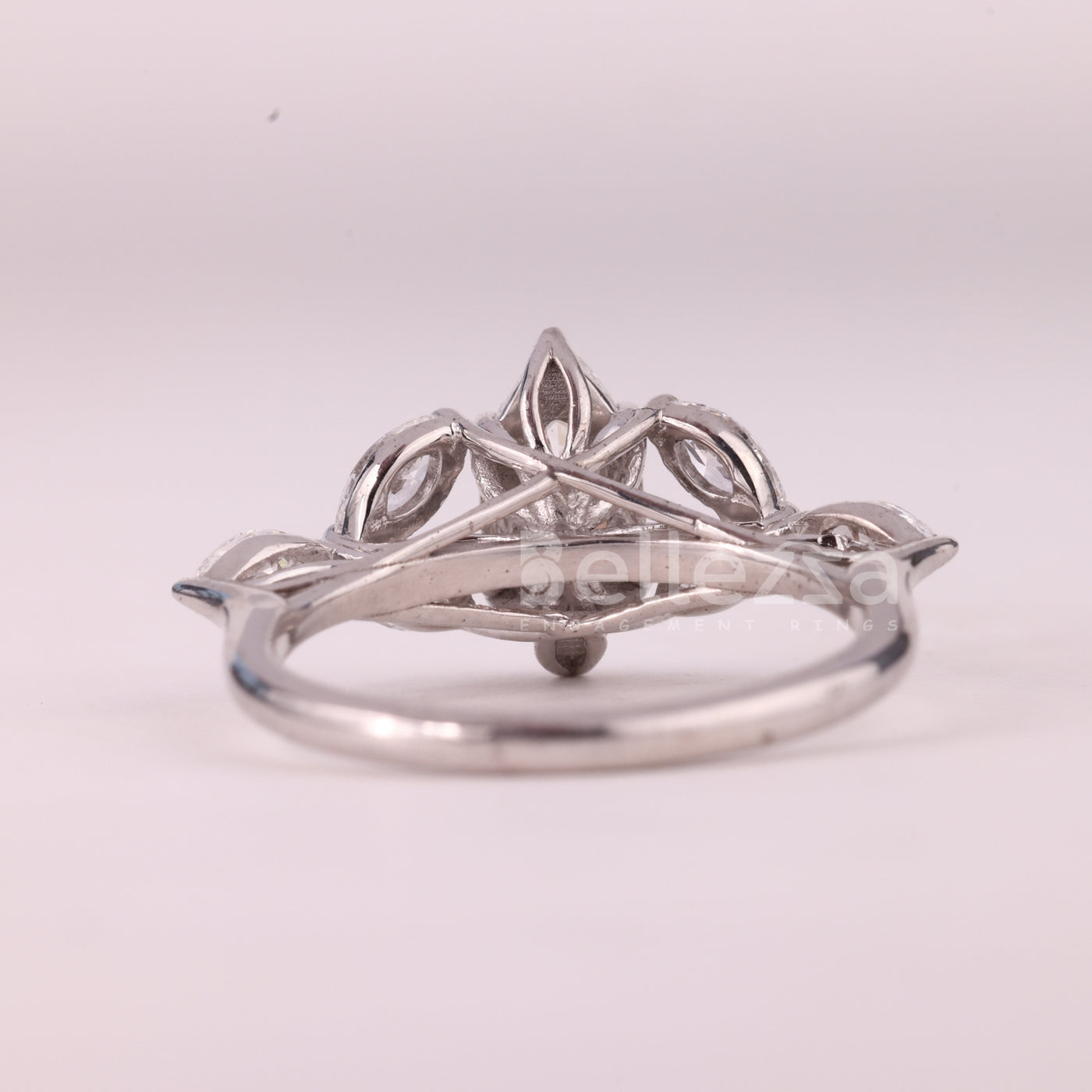 1.50CT Marquise Cut Cluster Diamond Moissanite Engagement Ring