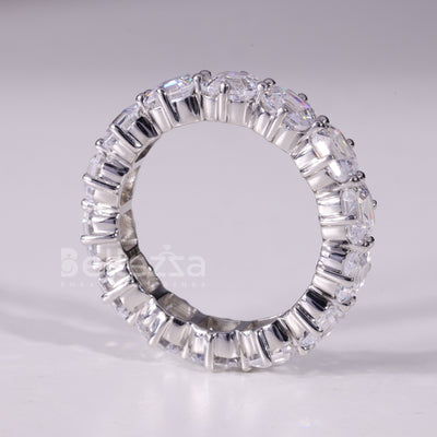 Asscher Cut Full Eternity Moissanite Wedding Band