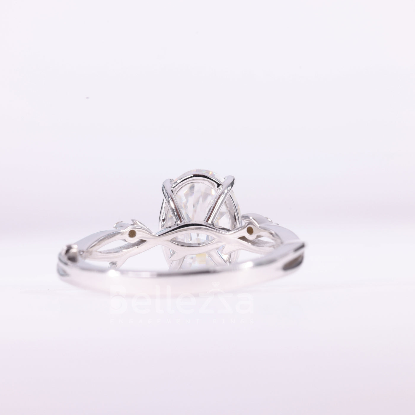 2.0CT Oval Cut Diamond Nature Inspired Moissanite Engagement Ring