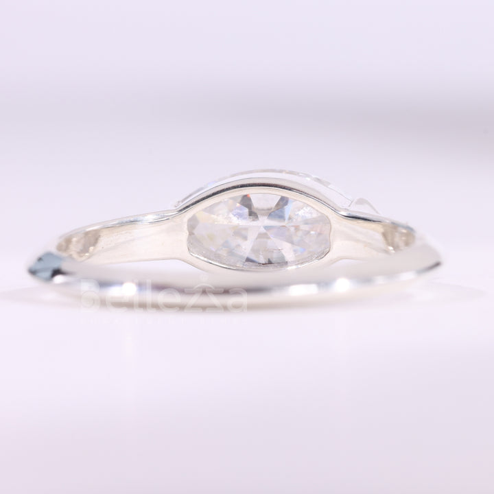 1.50CT East-West Marquise Cut Solitaire Engagement Ring