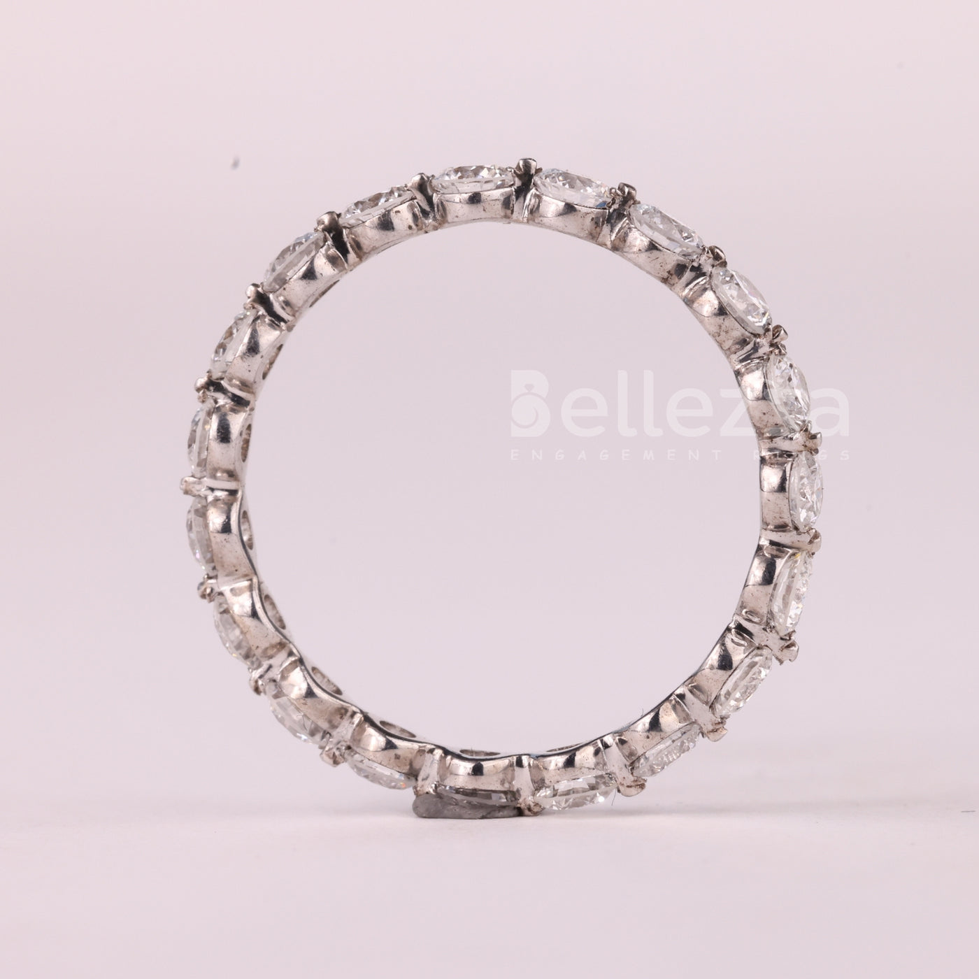 Round Cut Diamond Full Eternity Moissanite Wedding Band