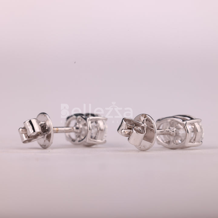 2.0CTW Oval Cut Diamond Moissanite Solitaire Stud Earrings