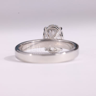 1.50CT Oval Cut Diamond Wide Solitaire Moissanite Engagement Ring