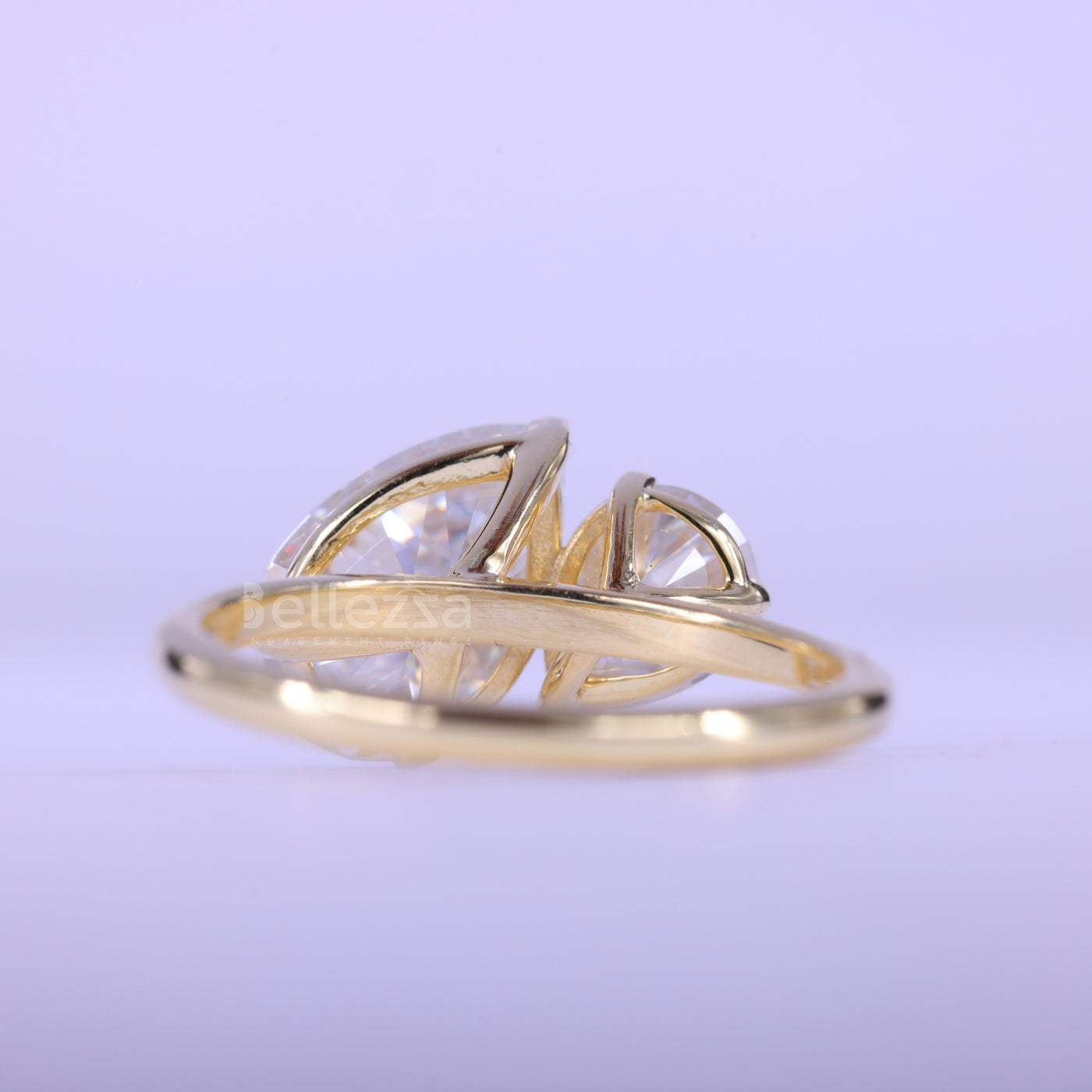 2.50CTW Pear Cut Alternative Diamond Two Stone Engagement Ring