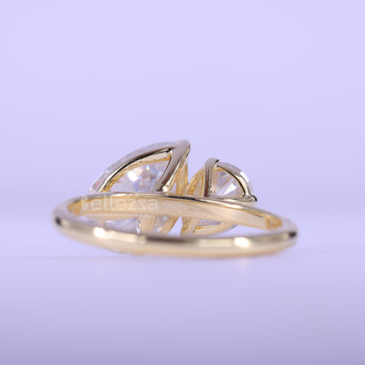 2.50CTW Pear Cut Alternative Diamond Two Stone Engagement Ring