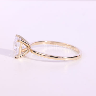 1.0CT Princess Cut Diamond Solitaire Engagement Ring