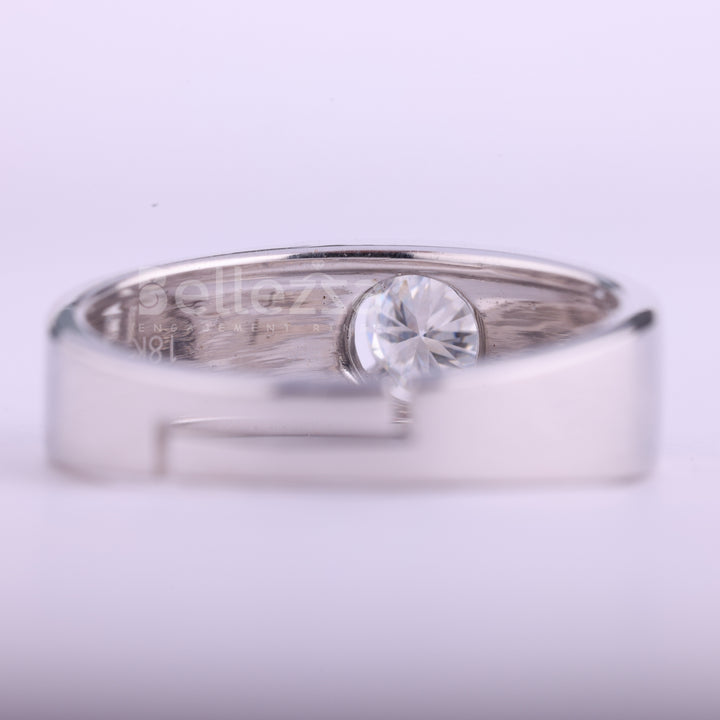 1.0CT Cut Cluster Diamond Moissanite Men's Wedding Ring