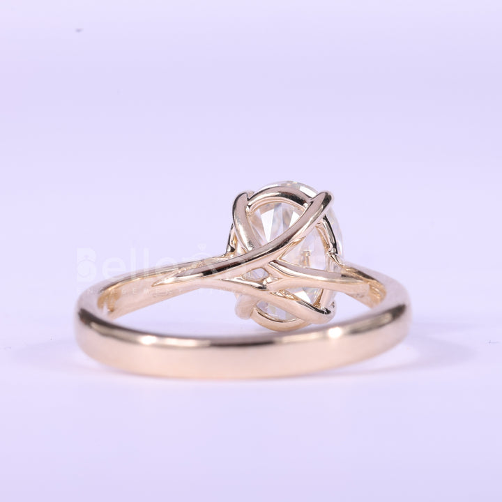 1.50CT Oval Diamond Solitaire Moissanite Engagement Ring
