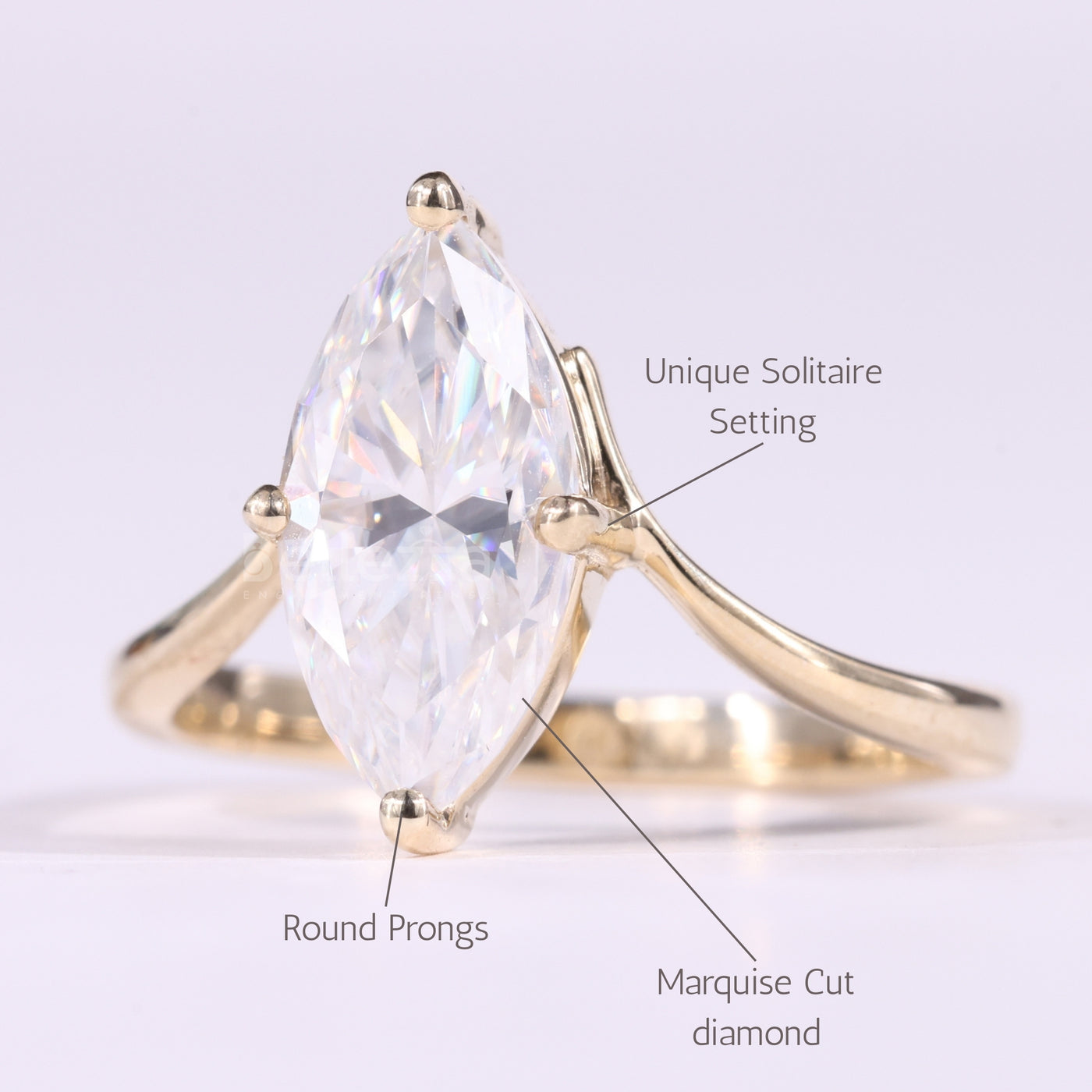 2.0CT Marquise Cut Unique Solitaire Engagement Ring For Her