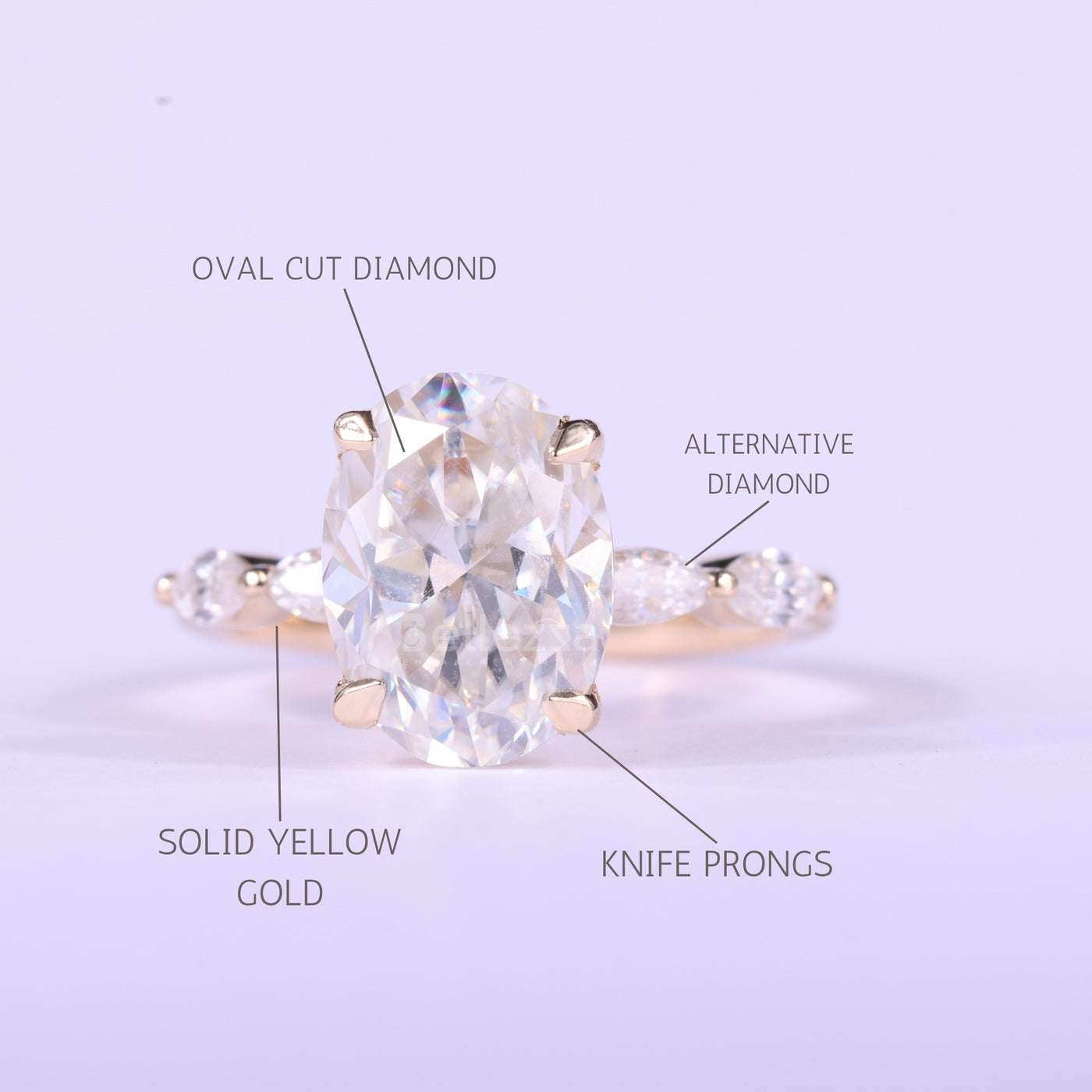 1.50CT Oval Cut Pave Setting Moissanite Engagement Ring