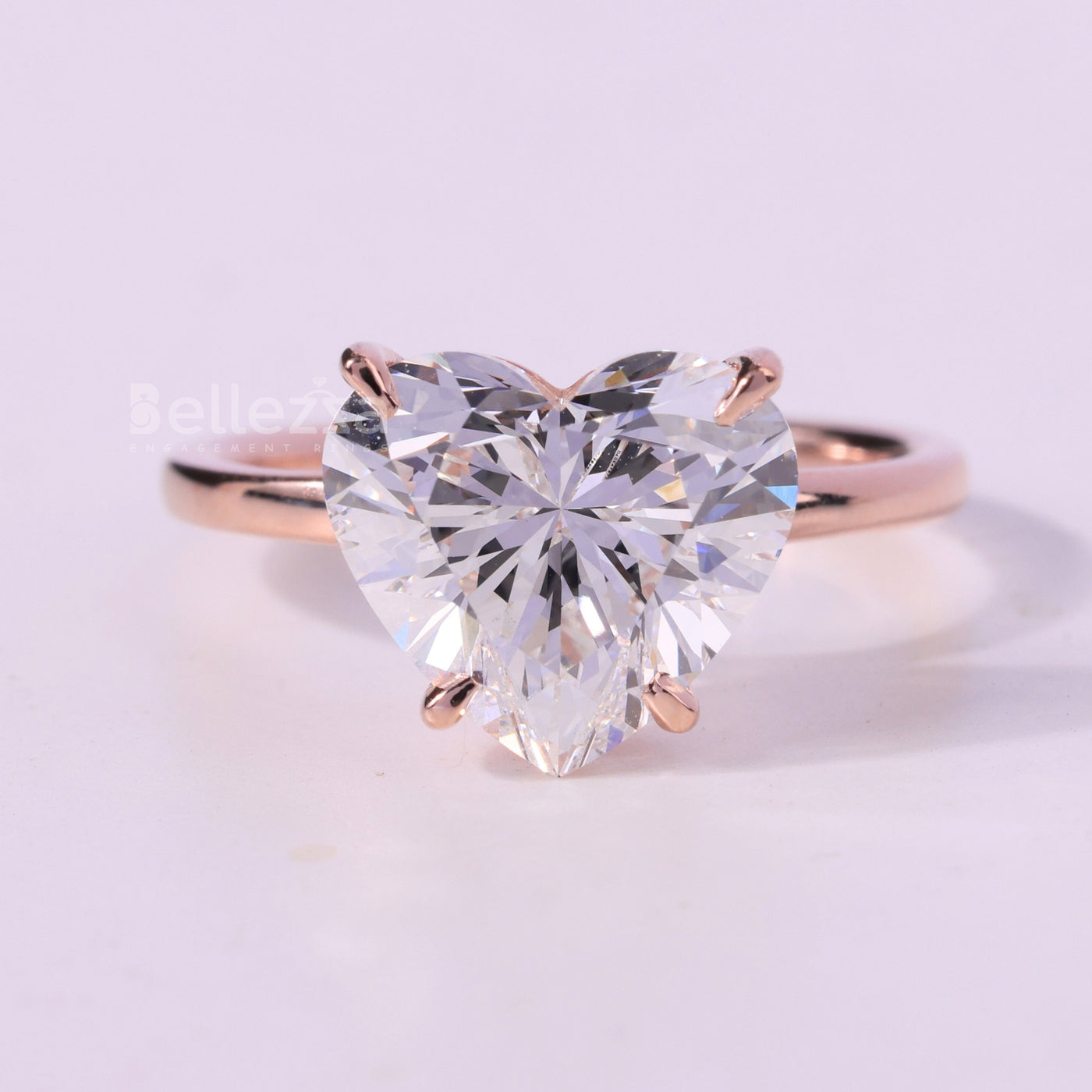 1.50CT Heart Cut Solitaire Moissanite Engagement Ring