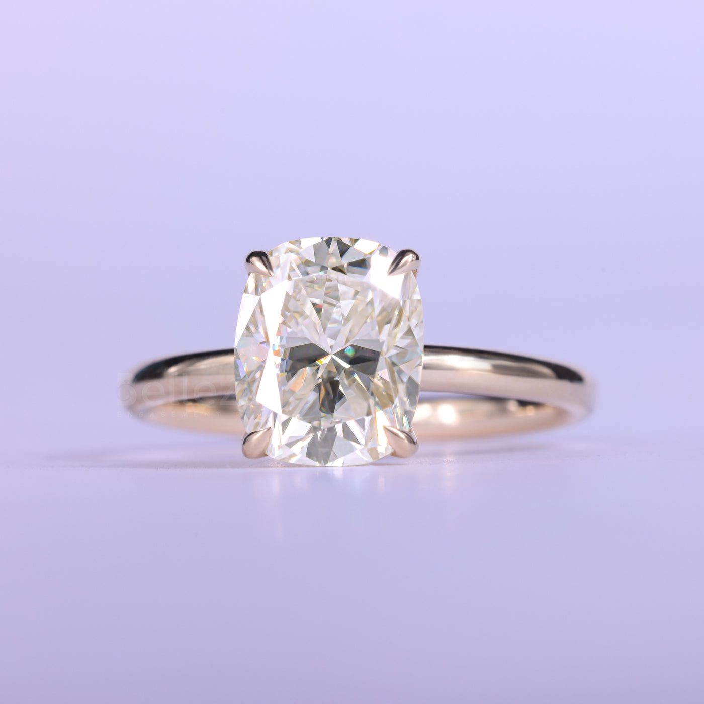 1.50CT Elongated Cushion Cut Hidden Halo Engagement Ring