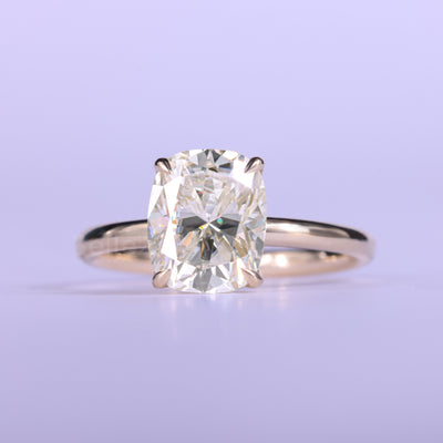 1.50CT Elongated Cushion Cut Hidden Halo Engagement Ring