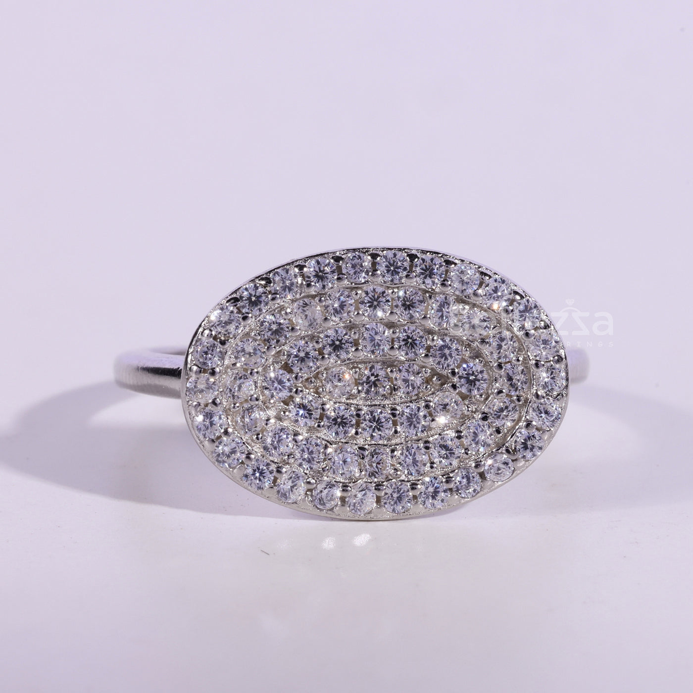 Round Cut Cluster Diamond Moissanite Wedding Ring