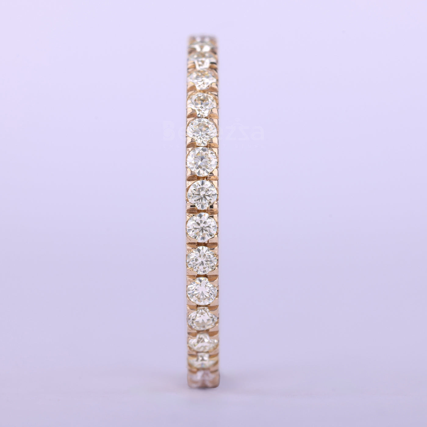 Round Cut Full Eternity Moissanite Wedding Band For Her