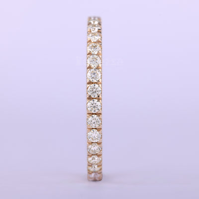 Round Cut Full Eternity Moissanite Wedding Band For Her