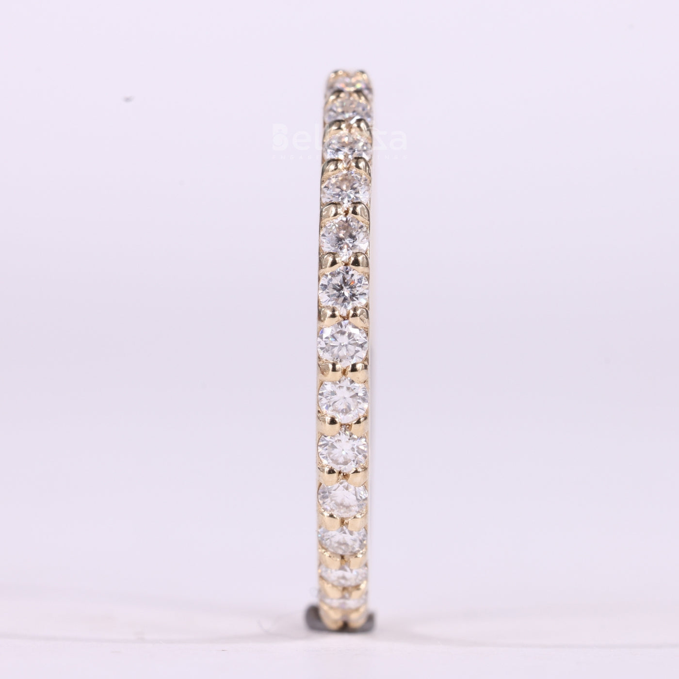 Round Cut Half Eternity Moissanite Wedding Band