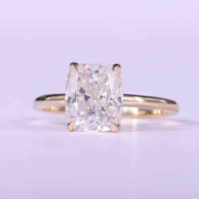 1.50CT Elongated Cushion Cut Diamond Hidden Halo Engagement Ring