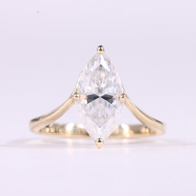 2.0CT Marquise Cut Unique Solitaire Engagement Ring For Her