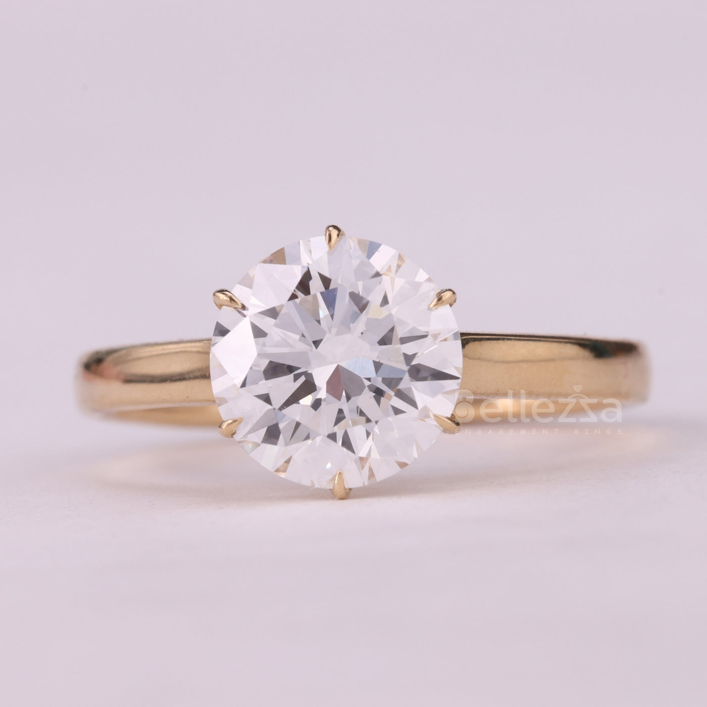 1.50CT Round Cut Diamond Solitaire Moissanite Engagement Ring