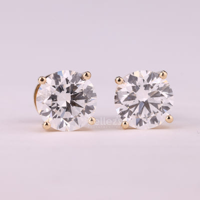 1.0CTW Round Cut Solitaire Stud Moissanite Earrings For Her