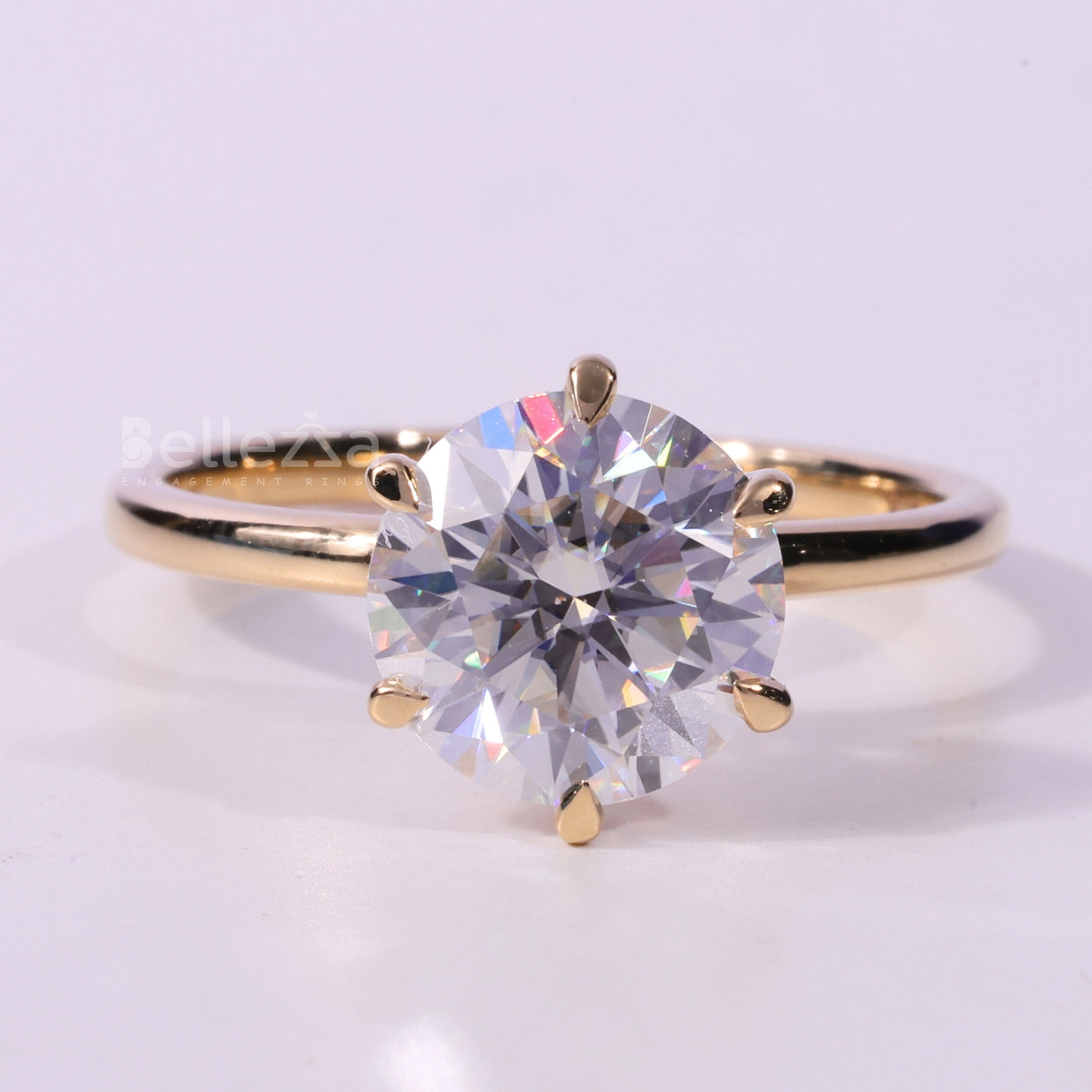 1.50CT Round Brilliant Cut Solitaire Moissanite Engagement Ring