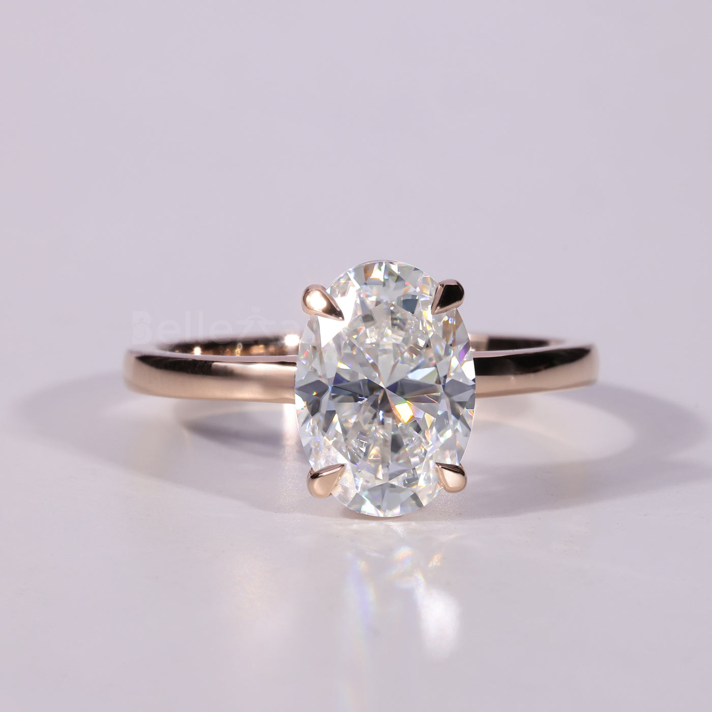 1.50CT-2.50CT Oval Cut Solitaire Moissanite Engagement Ring