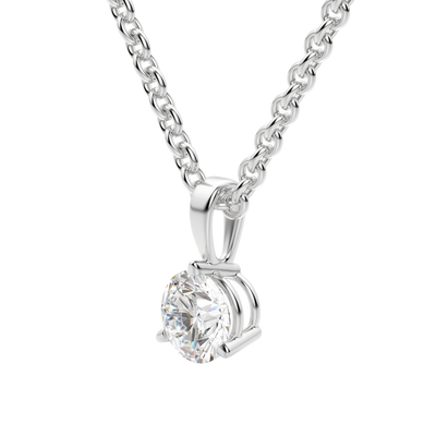 0.25 CT- 1.50 CT Round Solitaire F/VS Lab Grown Diamond Necklace