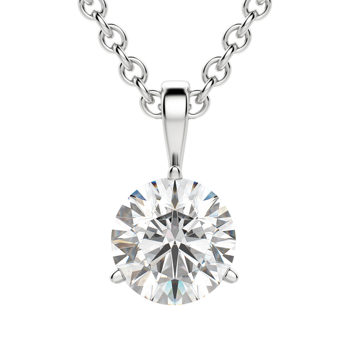 0.25 CT- 1.50 CT Round Solitaire F/VS Lab Grown Diamond Necklace