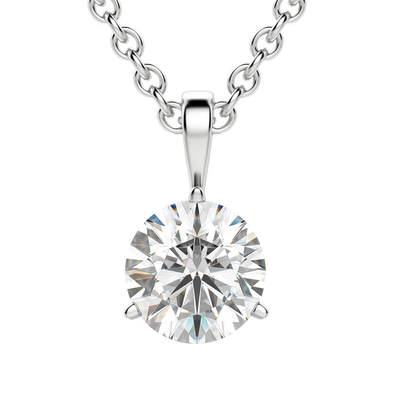 0.25 CT- 1.50 CT Round Solitaire F/VS Lab Grown Diamond Necklace