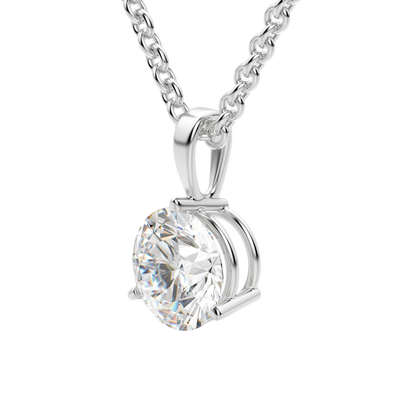 0.25 CT- 1.50 CT Round Solitaire F/VS Lab Grown Diamond Necklace