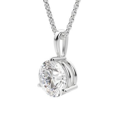0.25 CT- 1.50 CT Round Solitaire F/VS Lab Grown Diamond Necklace