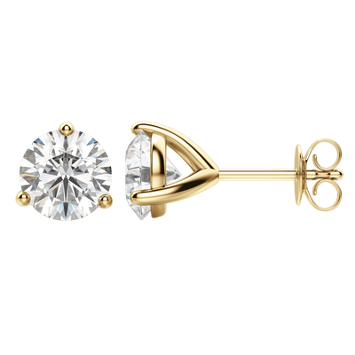 0.50 CT-4.0 CT Round Solitaire F/VS Lab Grown Diamond Earrings