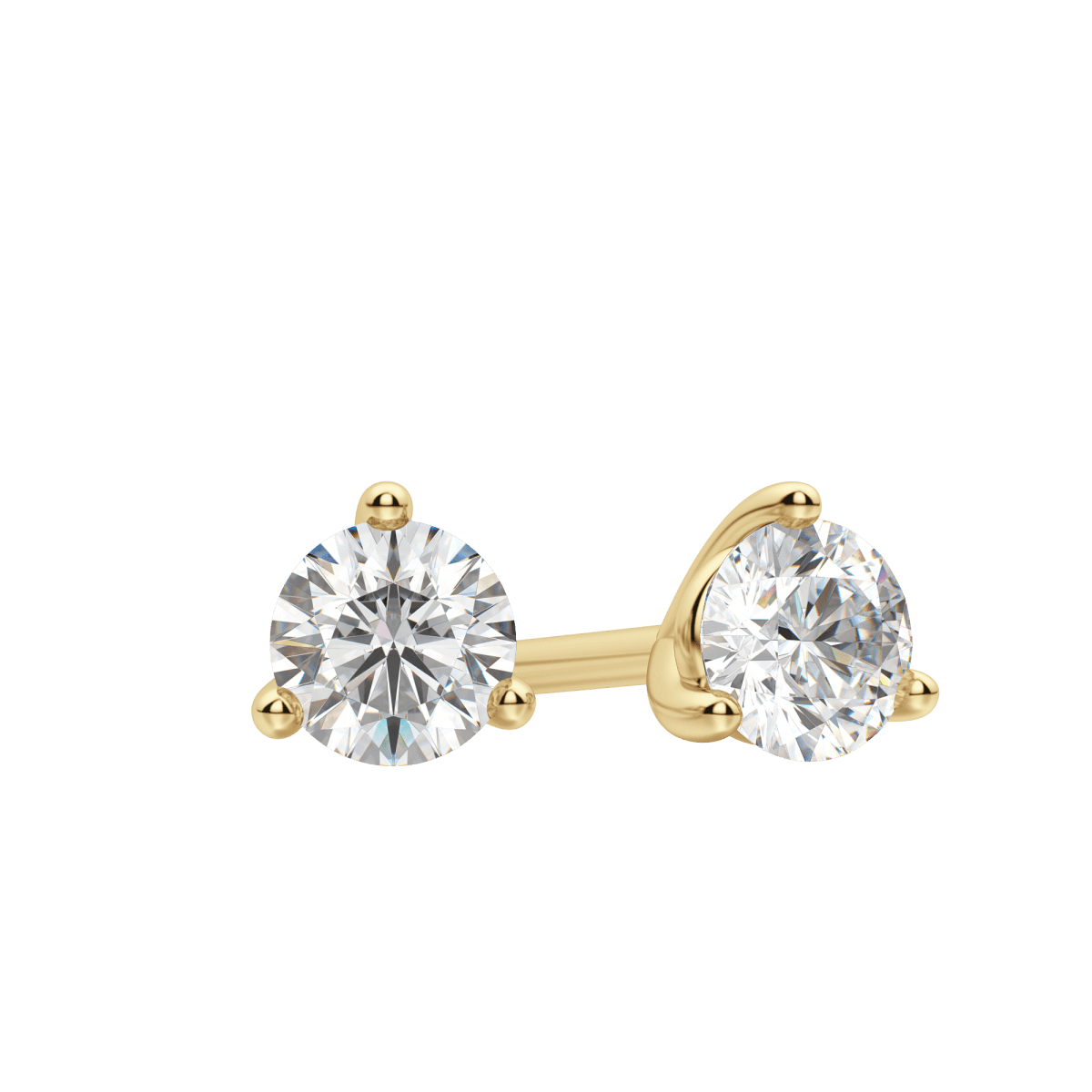 0.50 CT-4.0 CT Round Solitaire F/VS Lab Grown Diamond Earrings