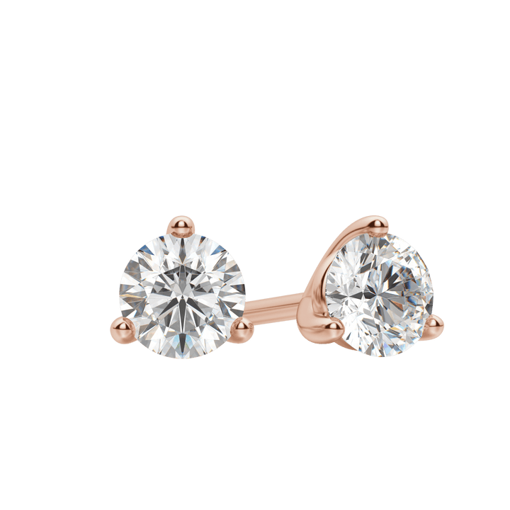 0.50 CT-4.0 CT Round Solitaire F/VS Lab Grown Diamond Earrings