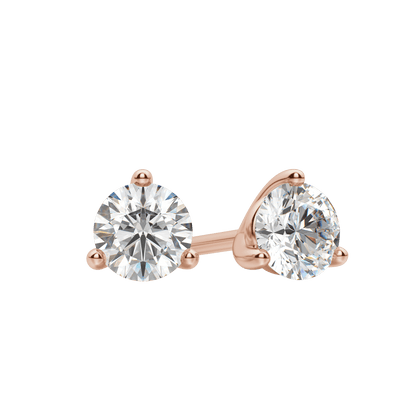 0.50 CT-4.0 CT Round Solitaire F/VS Lab Grown Diamond Earrings